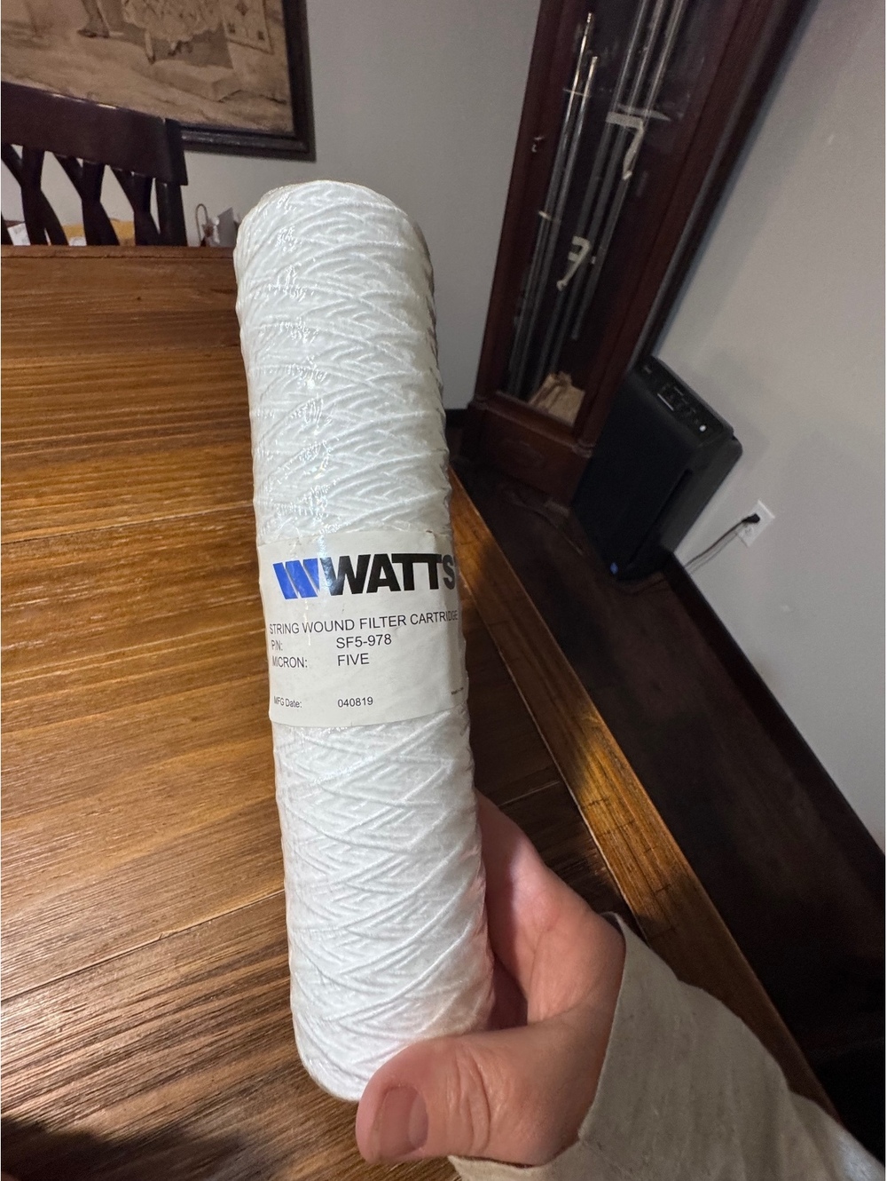 Watts SF5-978 5 Micron String Wound Sediment Filter Cartridge 10” New